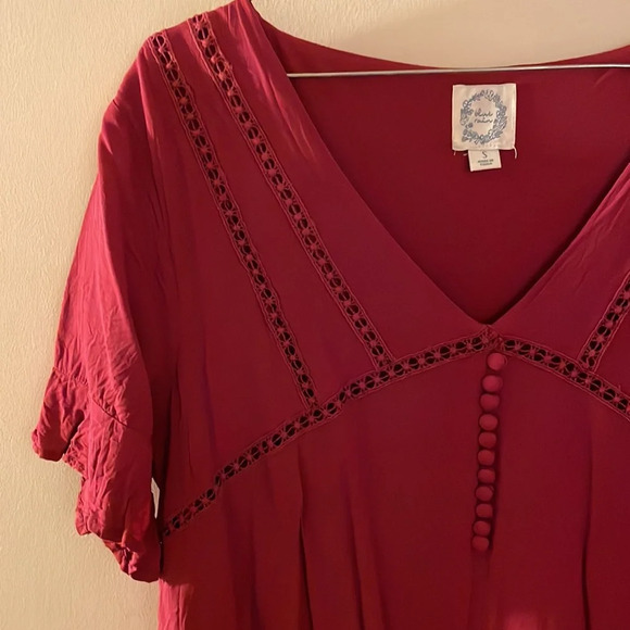 Red Blue Rain Dress - Picture 2 of 6